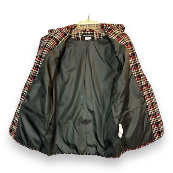 VTG Wool Blazer Savannah 6P Petite Plaid Tartan Old Money Dark Academia Preppy - Picture 4 of 10